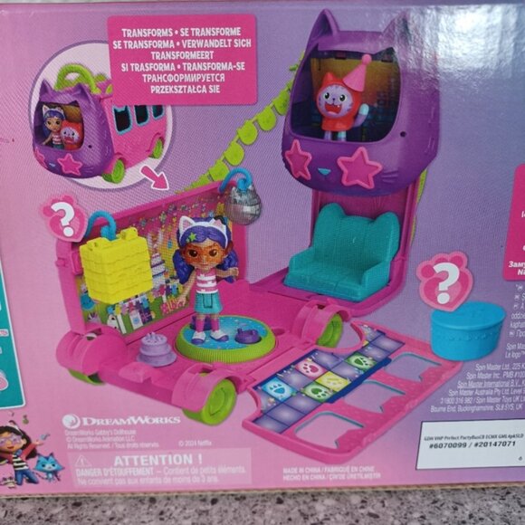 Party Bus Toy Gabby's Dollhouse Kids DJ Catnip Fun - Picture 10 of 11